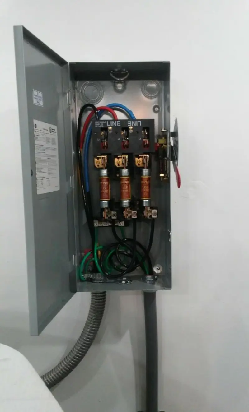 Three-phase disconnect switch installed for Electrical Wiring & Rewiring in North Druid Hills
