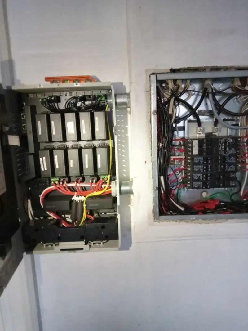 Electrical panel upgrade completed for Security Camera Wiring in North Druid Hills